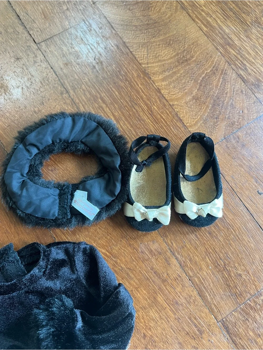 American Girl Doll Midnight Holly 2007 holiday outfit dress shoes accessory EUC